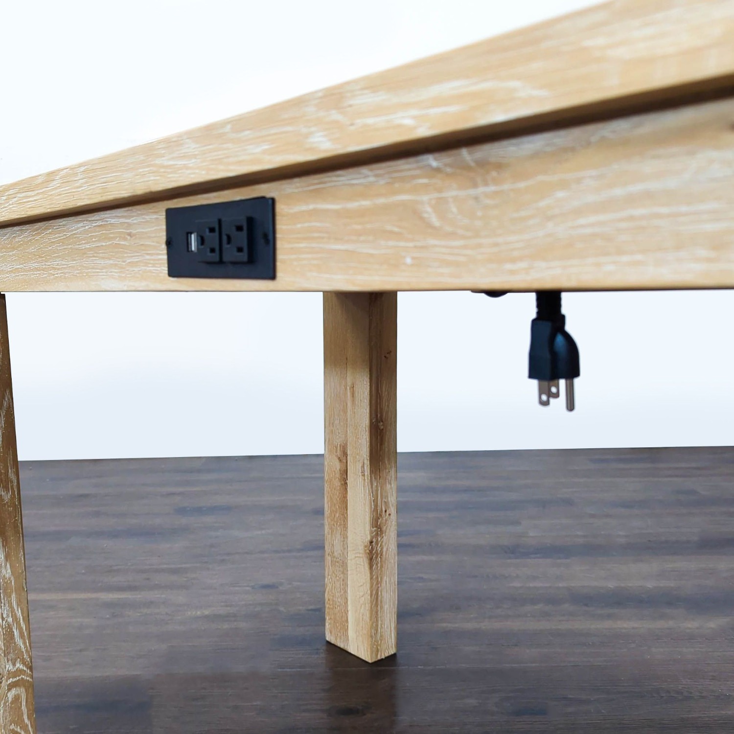 Crate and Barrel Terra Light Wood Desk - image-4