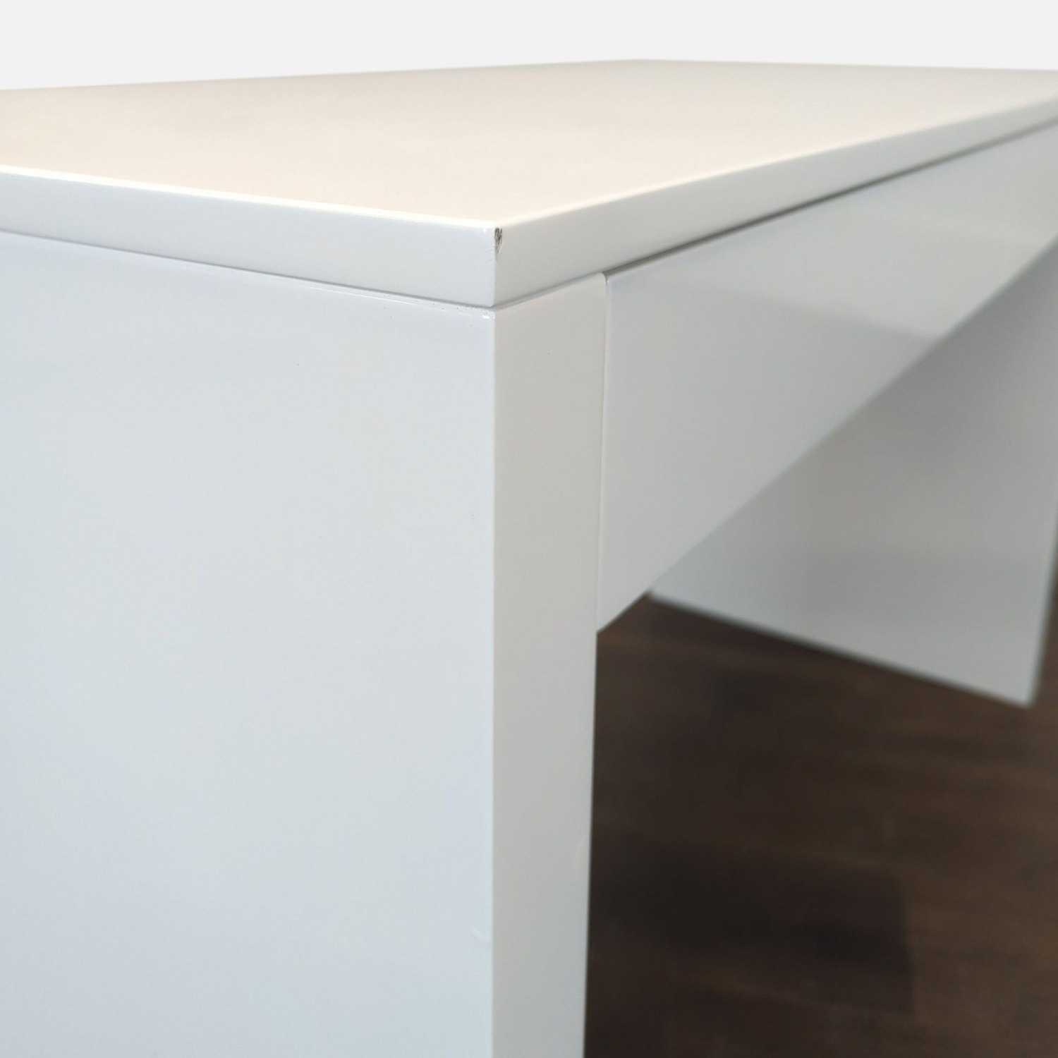 CB2 Runway Modern White Desk with Two Drawers - image-7