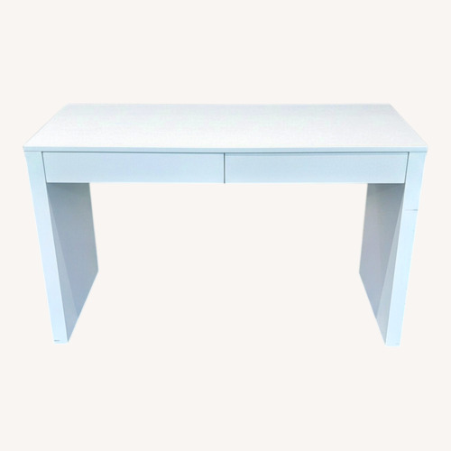 Used CB2 Runway Modern White Desk with Two Drawers for sale on AptDeco