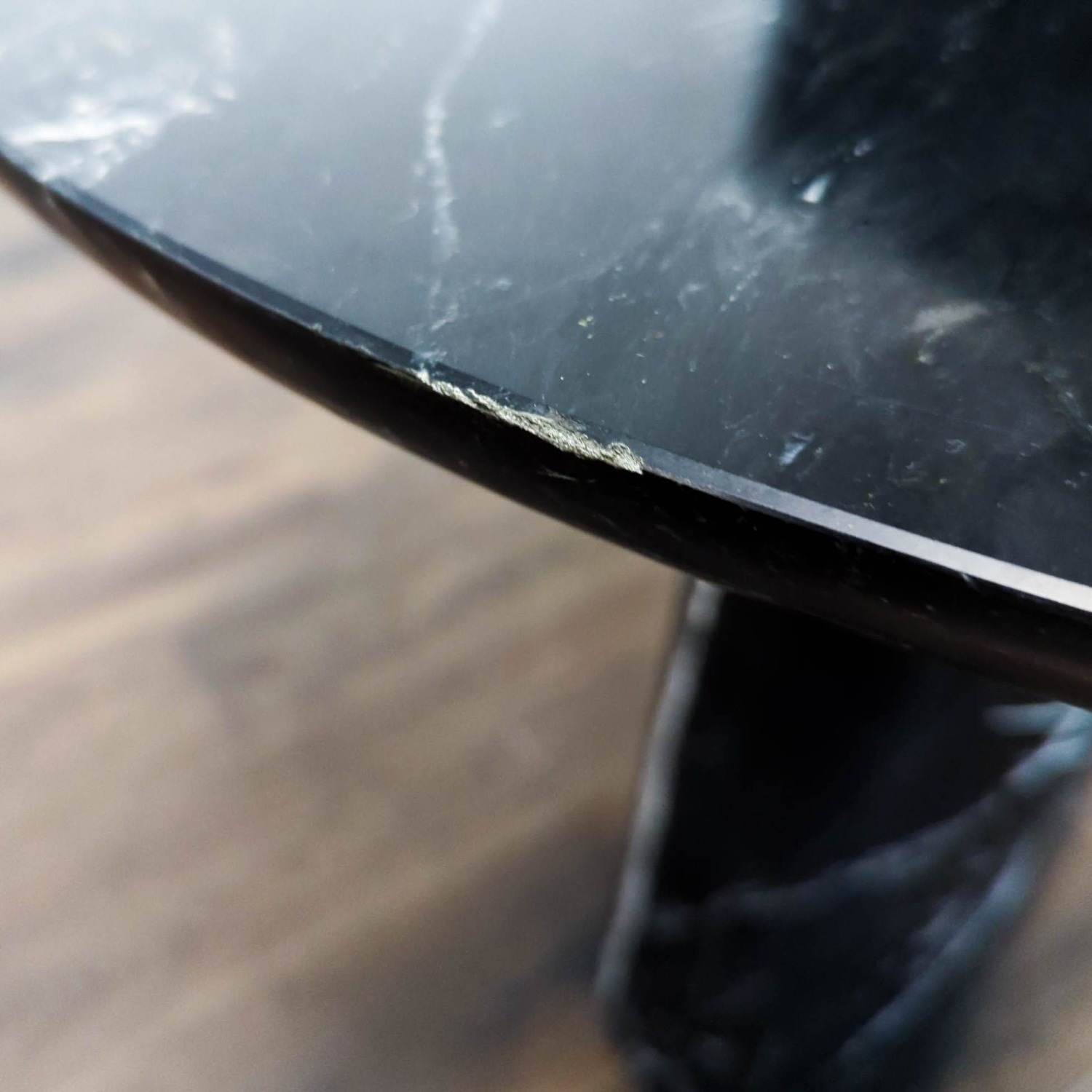 CB2 Babylon Round Black Marble Bistro Table - image-6