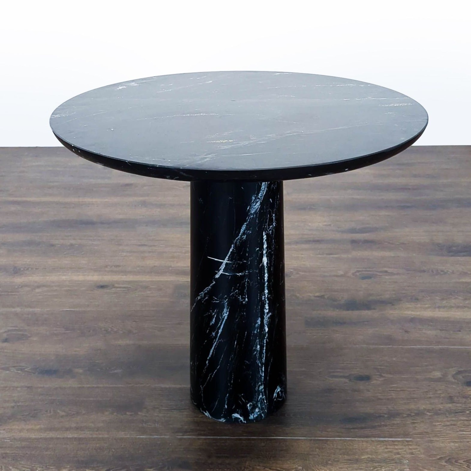 CB2 Babylon Round Black Marble Bistro Table - image-2
