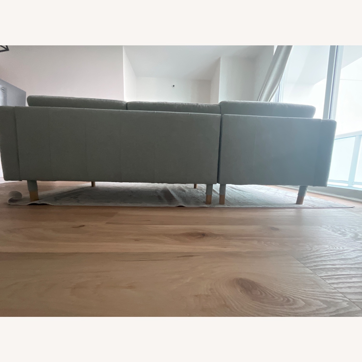 IKEA Morabo Light Gray Fabric 2 Piece Sectional - image-3