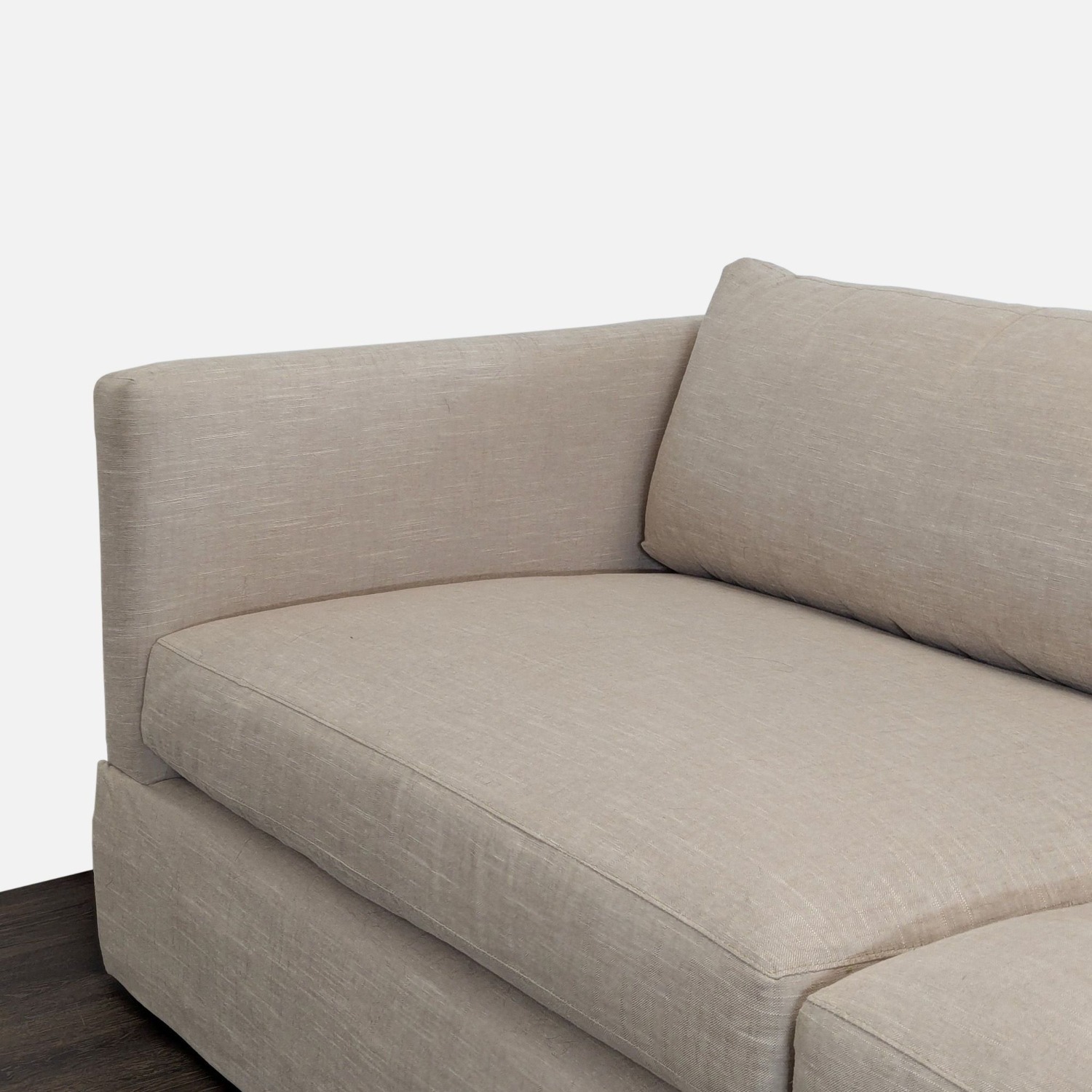 Crate and Barrel Magritte Modern Beige Loveseat - image-6