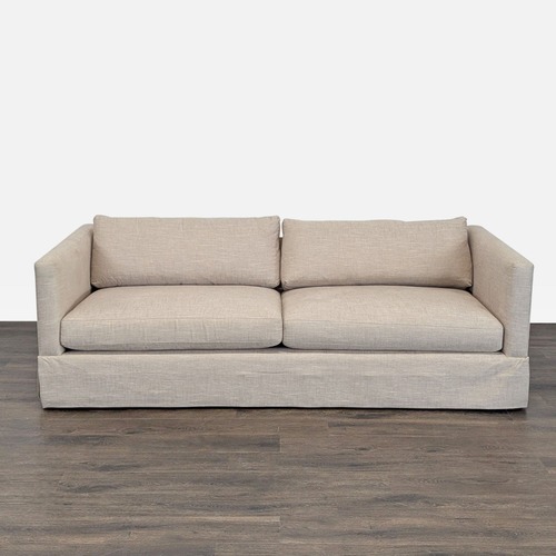 Used Crate and Barrel Magritte Modern Beige Loveseat for sale on AptDeco