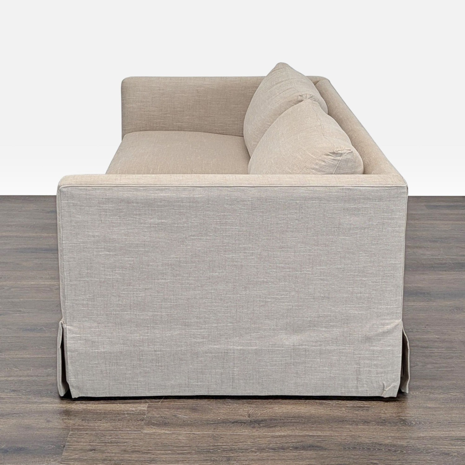 Crate and Barrel Magritte Modern Beige Loveseat - image-5