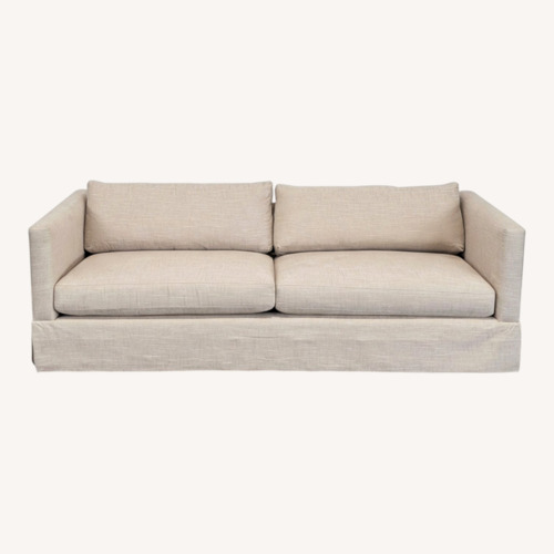 Used Crate and Barrel Magritte Modern Beige Loveseat for sale on AptDeco