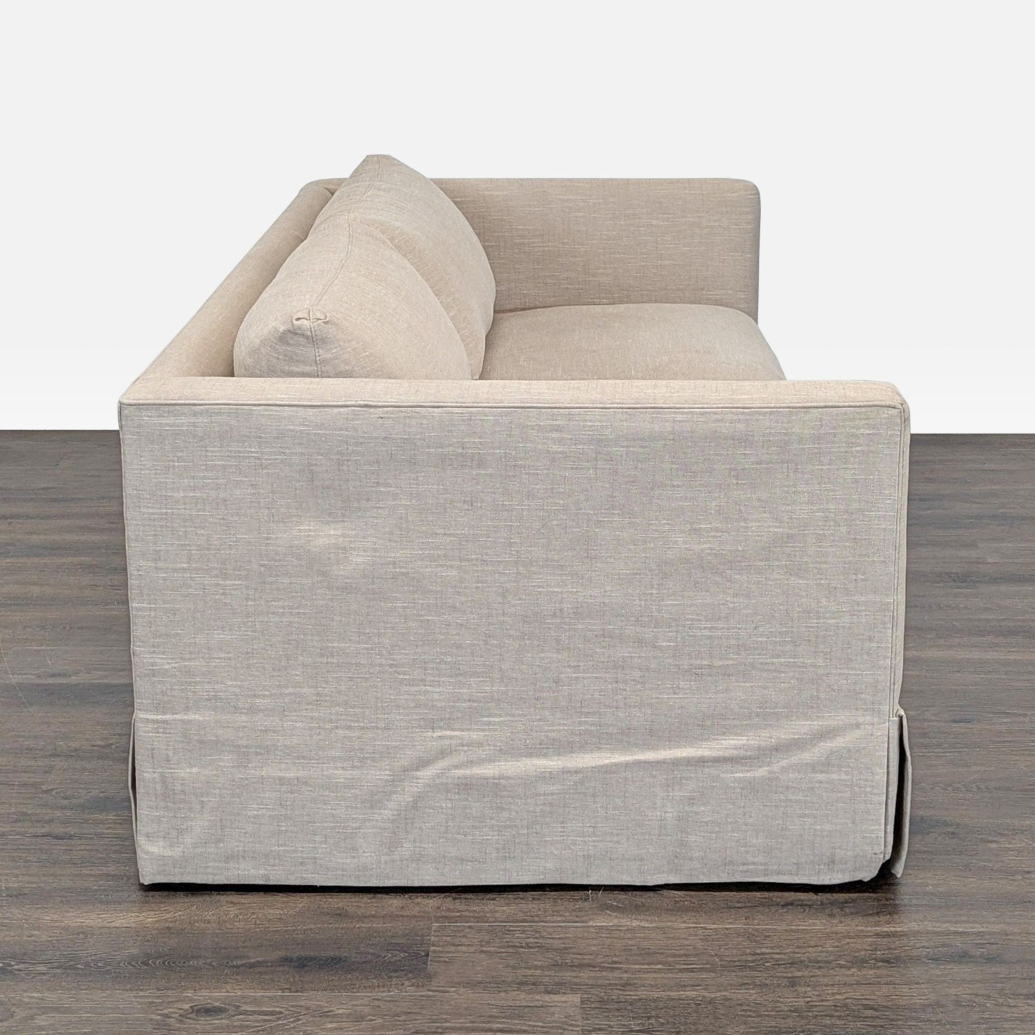 Crate and Barrel Magritte Modern Beige Loveseat - image-3
