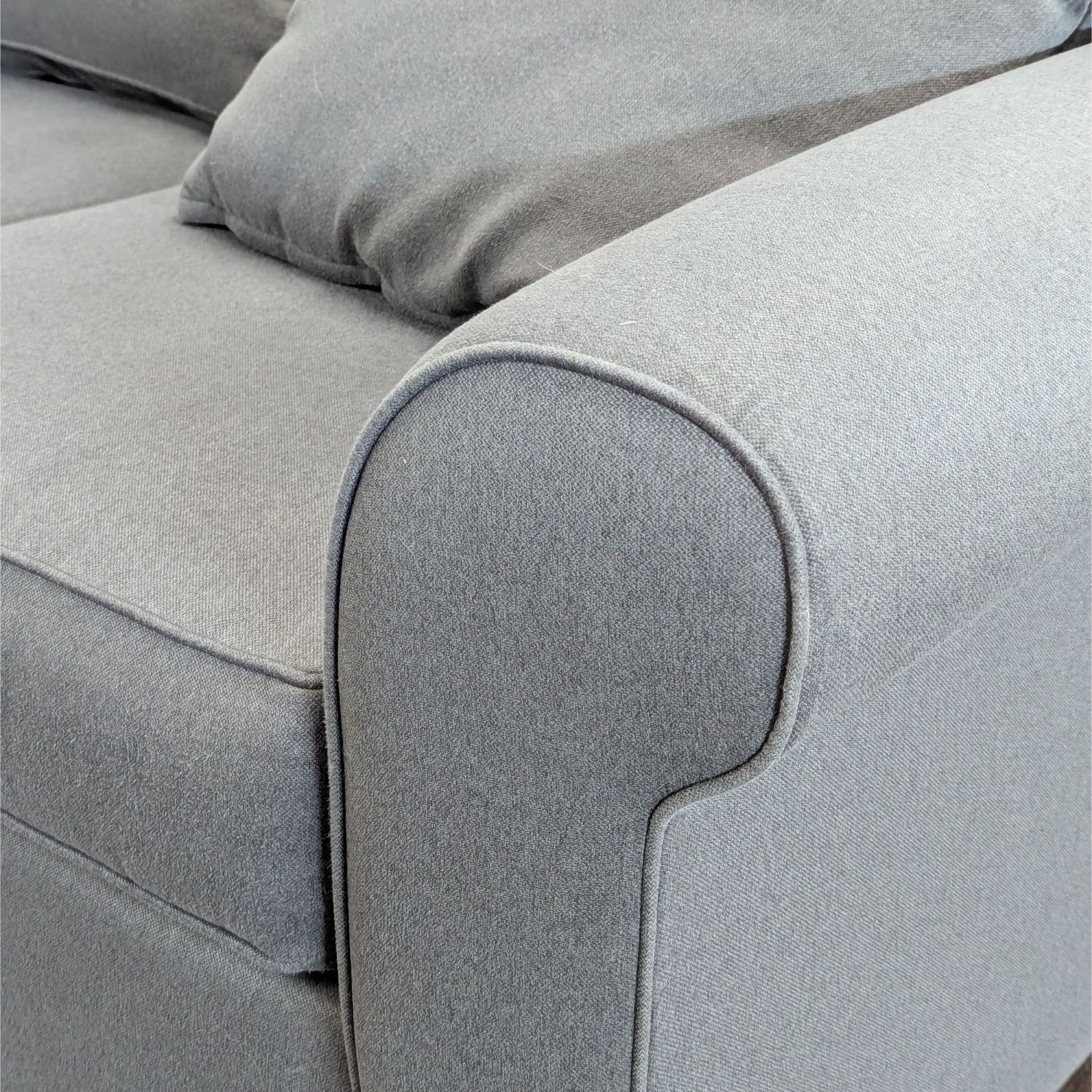 Jonathan Louis 3-Seat Gray Sofa with Rolled Arms Sofa - image-6