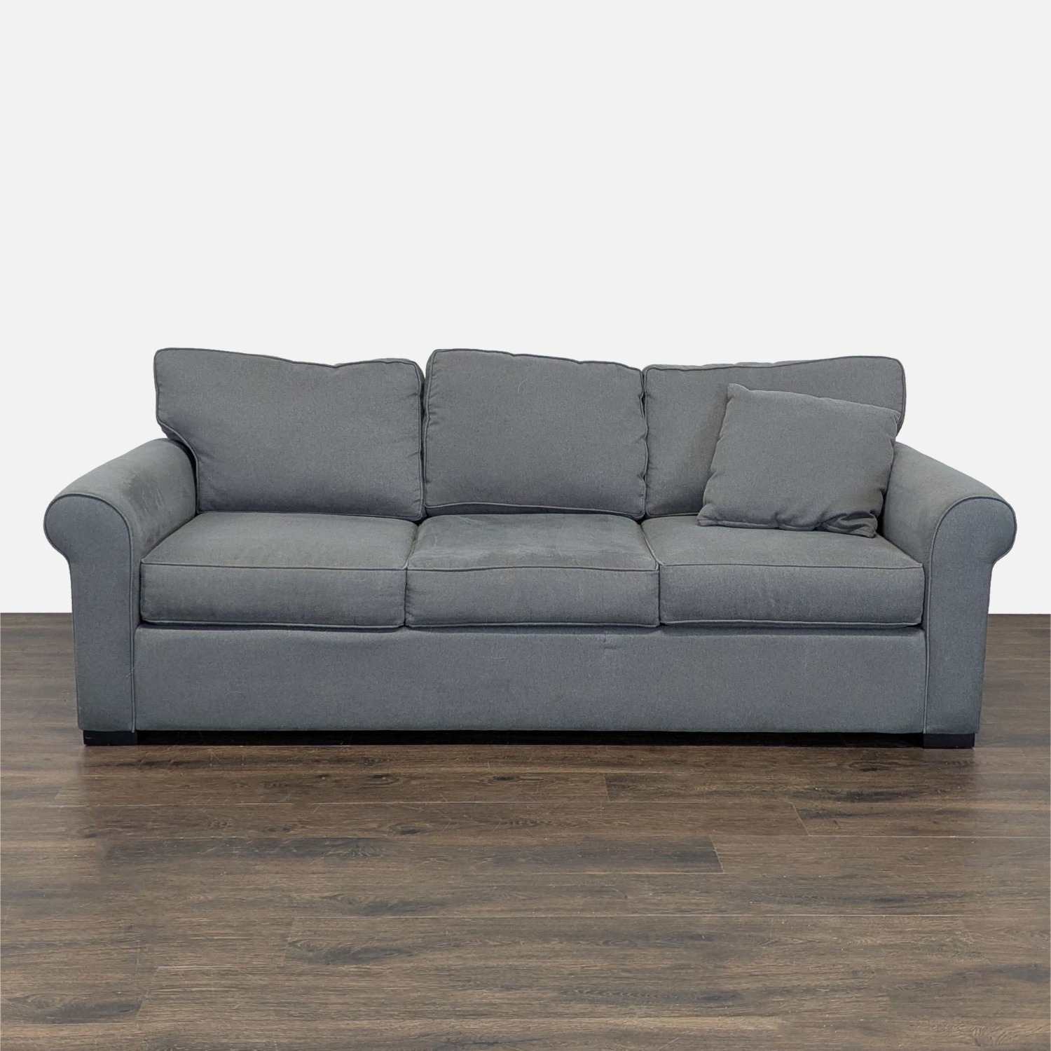 Jonathan Louis 3-Seat Gray Sofa with Rolled Arms Sofa - image-1