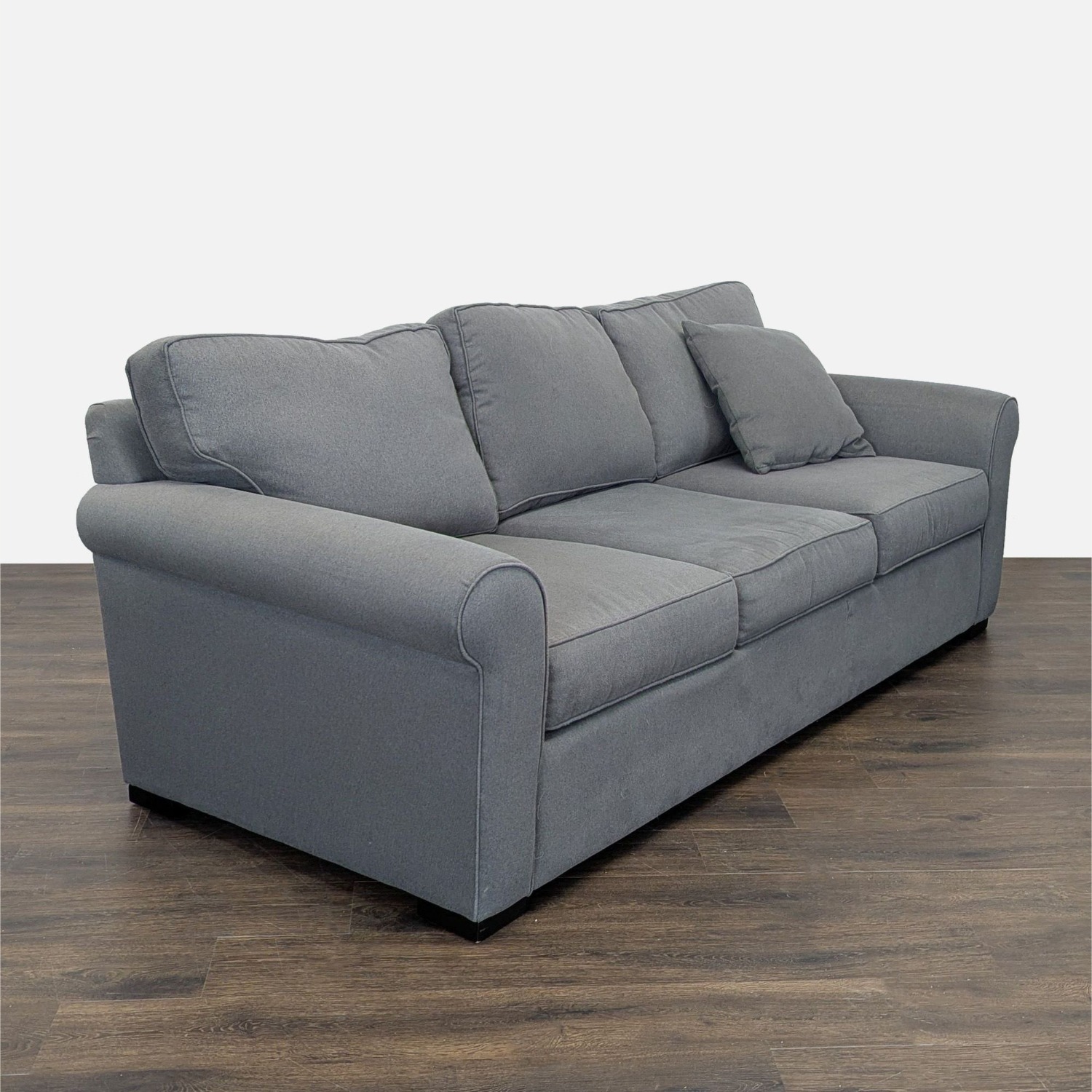 Jonathan Louis 3-Seat Gray Sofa with Rolled Arms Sofa - image-2