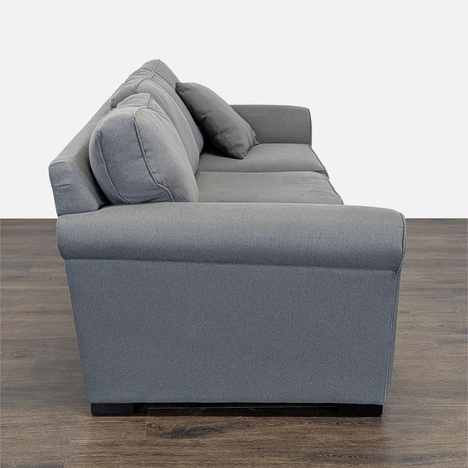 Jonathan Louis 3-Seat Gray Sofa with Rolled Arms Sofa - image-3