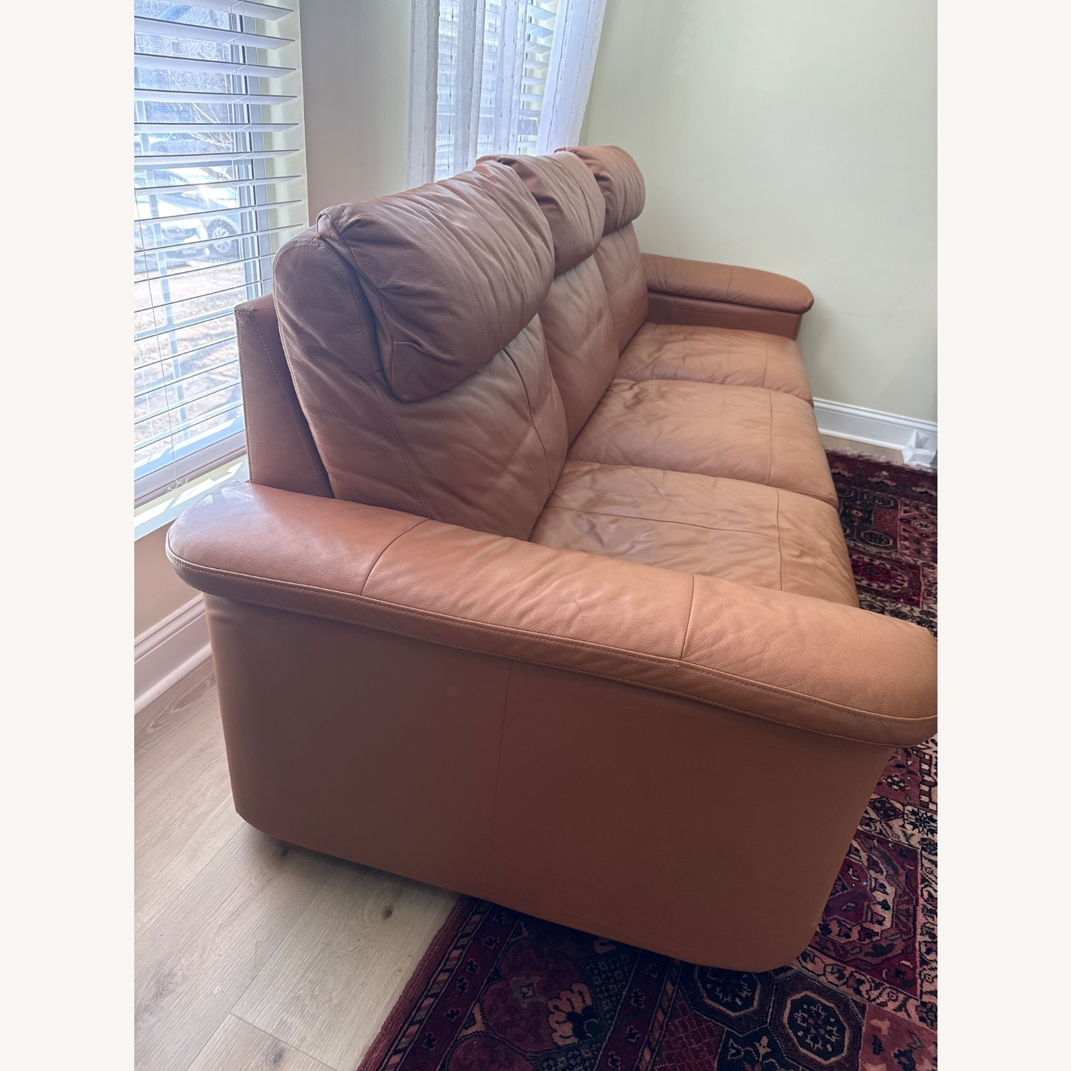 IKEA LIDHULT Leather 3 Seats Sofa  - image-4