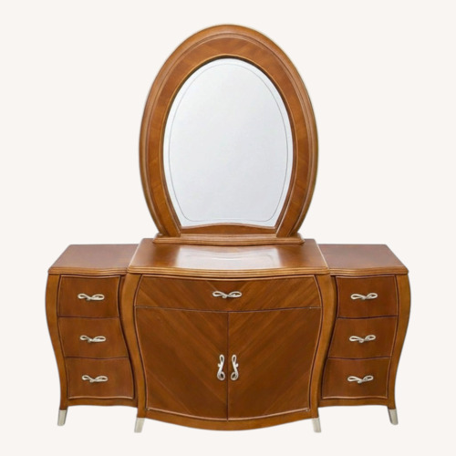 Used Michael Amini Elegant Wood Dresser with Mirror for sale on AptDeco
