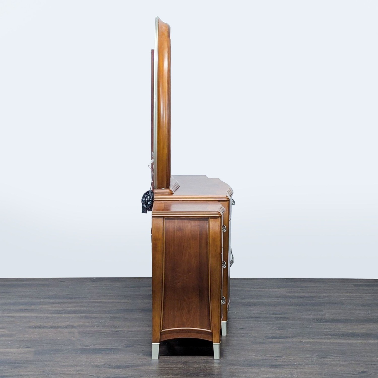 Michael Amini Elegant Wood Dresser with Mirror  - image-5