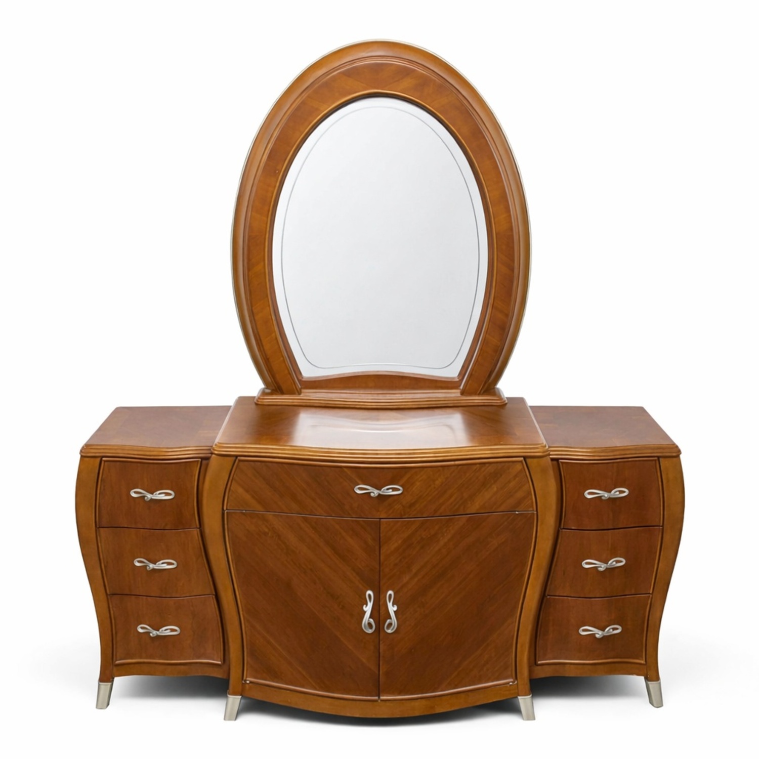 Michael Amini Elegant Wood Dresser with Mirror  - image-14
