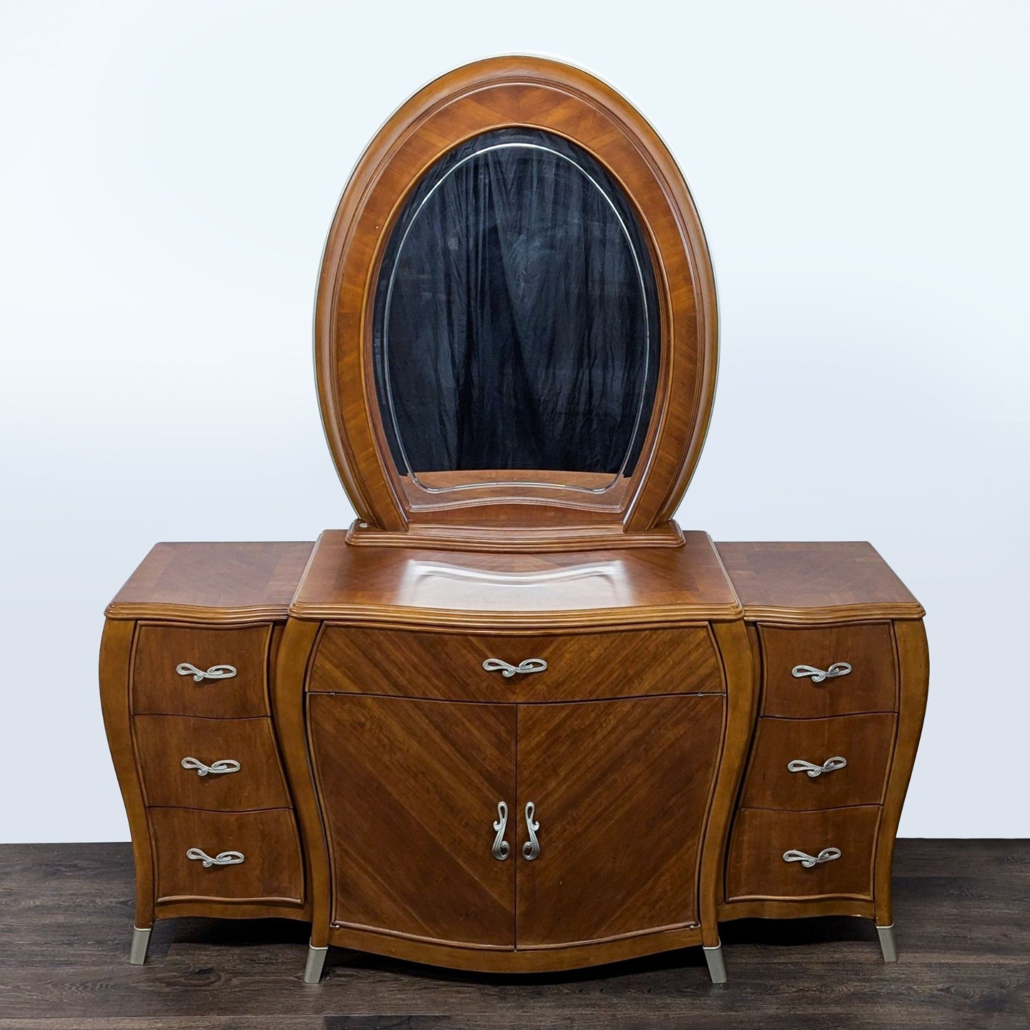 Michael Amini Elegant Wood Dresser with Mirror  - image-2