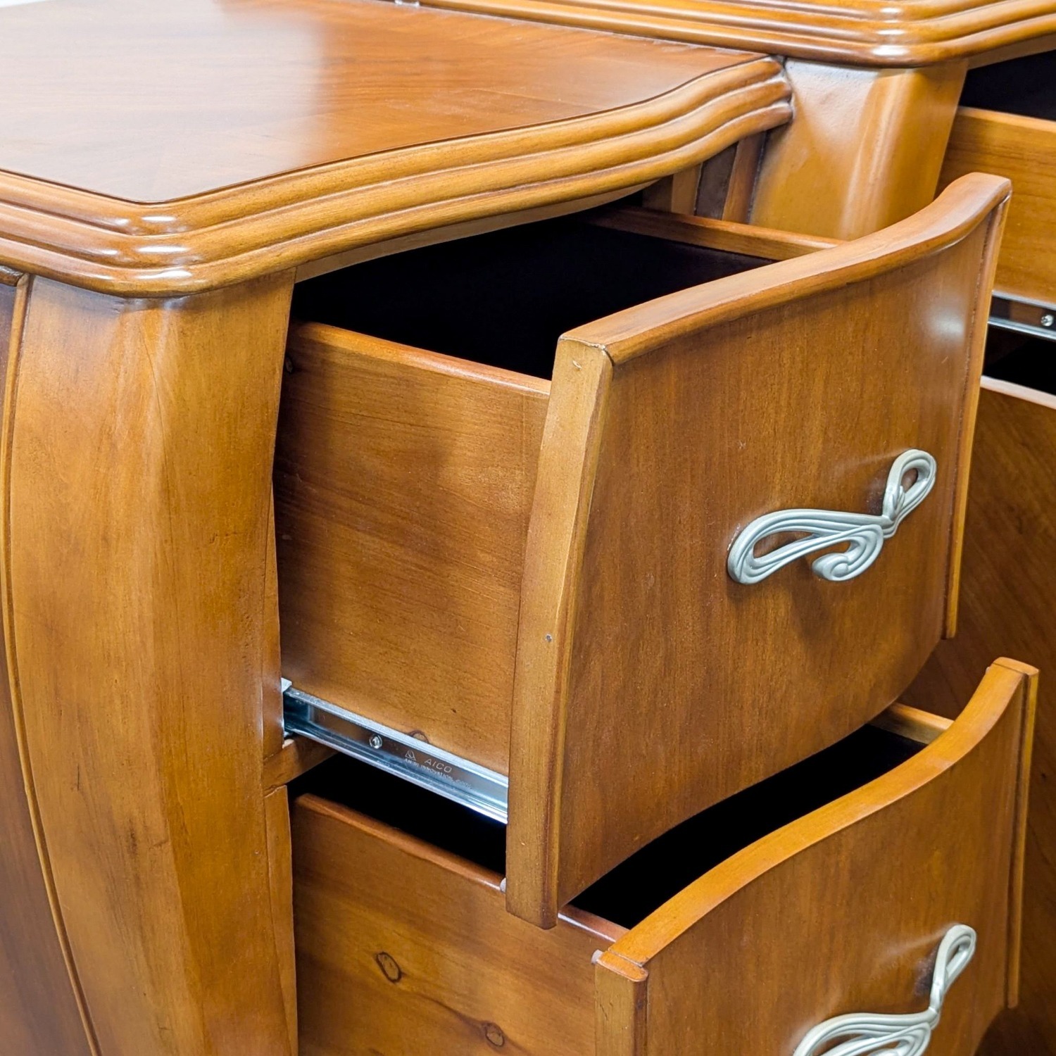 Michael Amini Elegant Wood Dresser with Mirror  - image-8