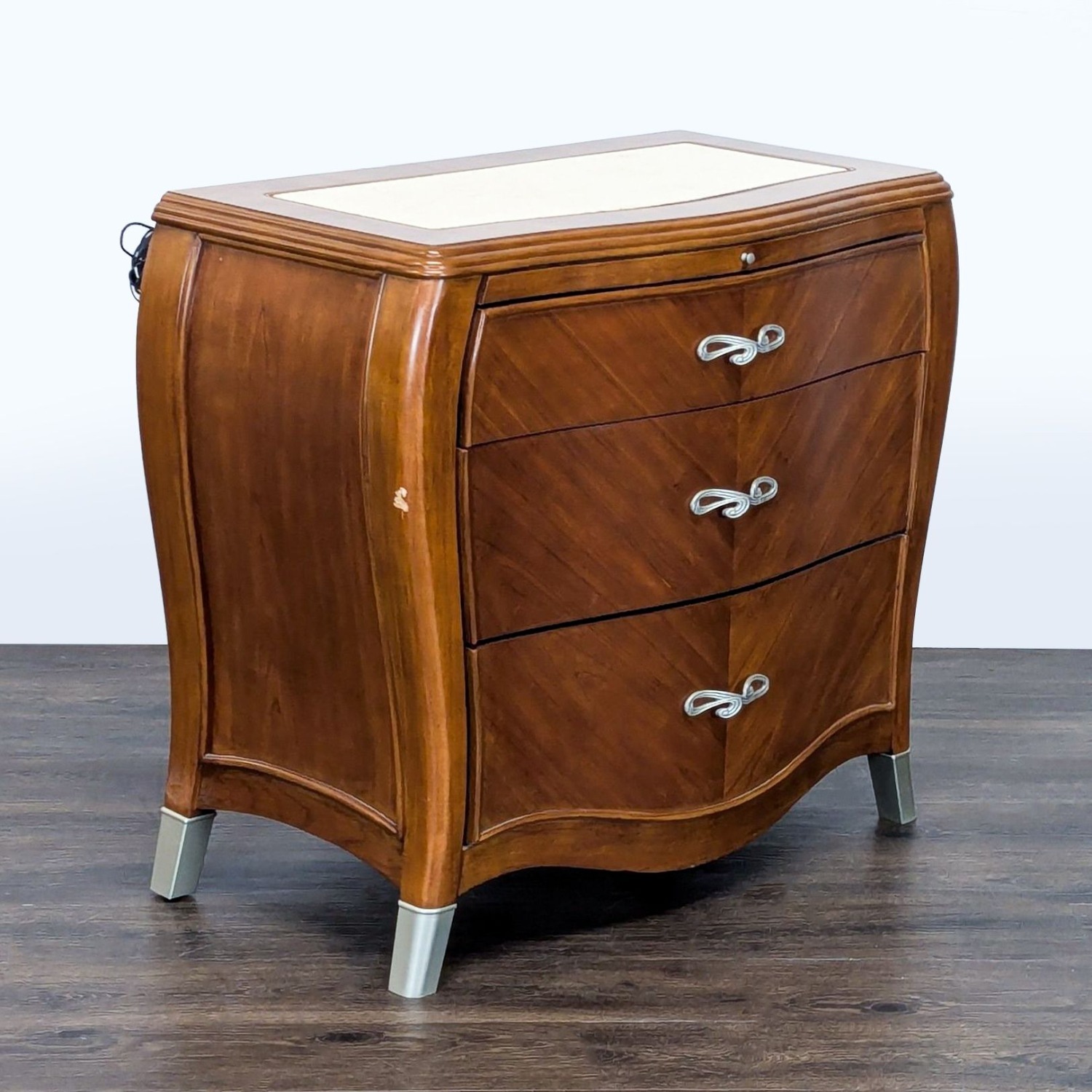 Michael Amini Three Drawer Nightstand - image-3