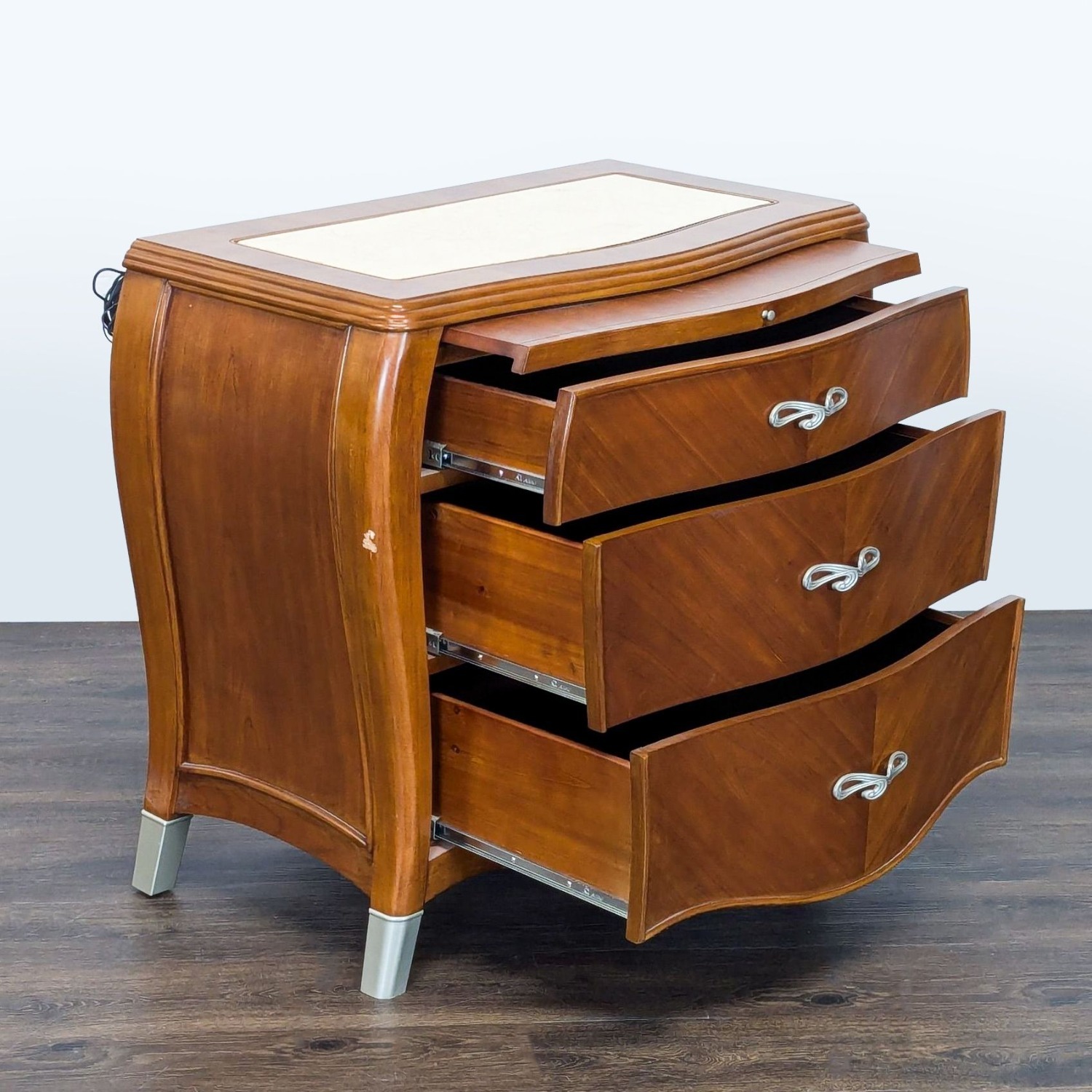 Michael Amini Three Drawer Nightstand - image-13