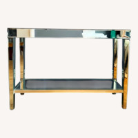 Z Gallerie Silver Mirrored Glass Side Table