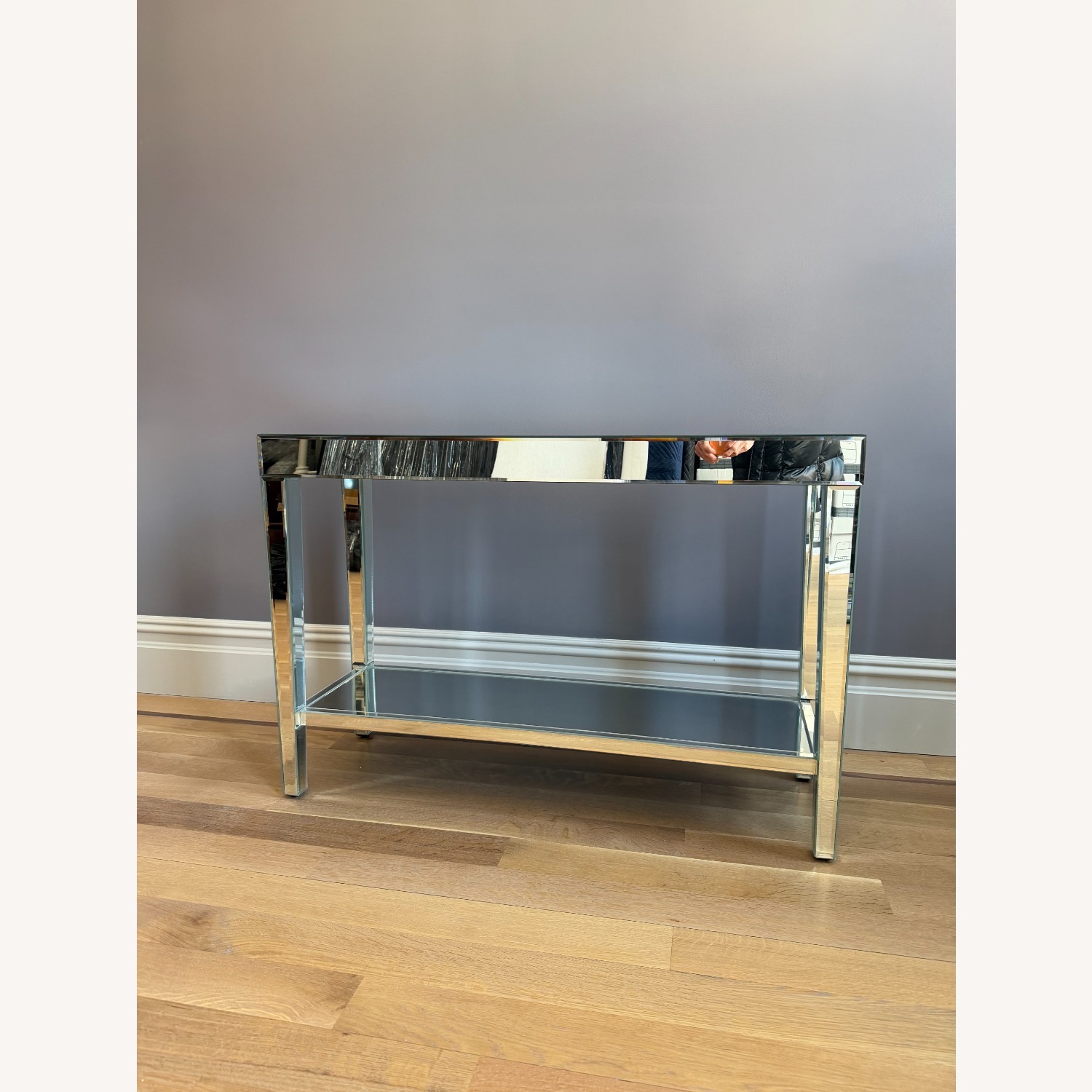 Z Gallerie Silver Mirrored Glass Side Table - image-5