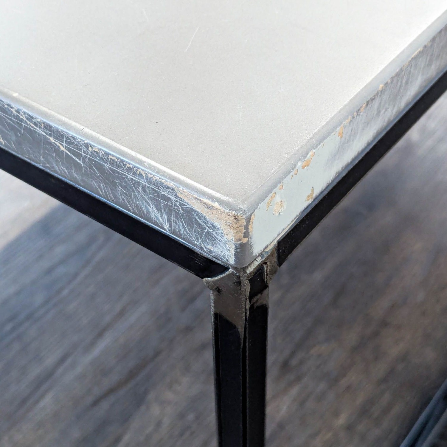 Wood Top Coffee Table on Metal Box Frame	 - image-10