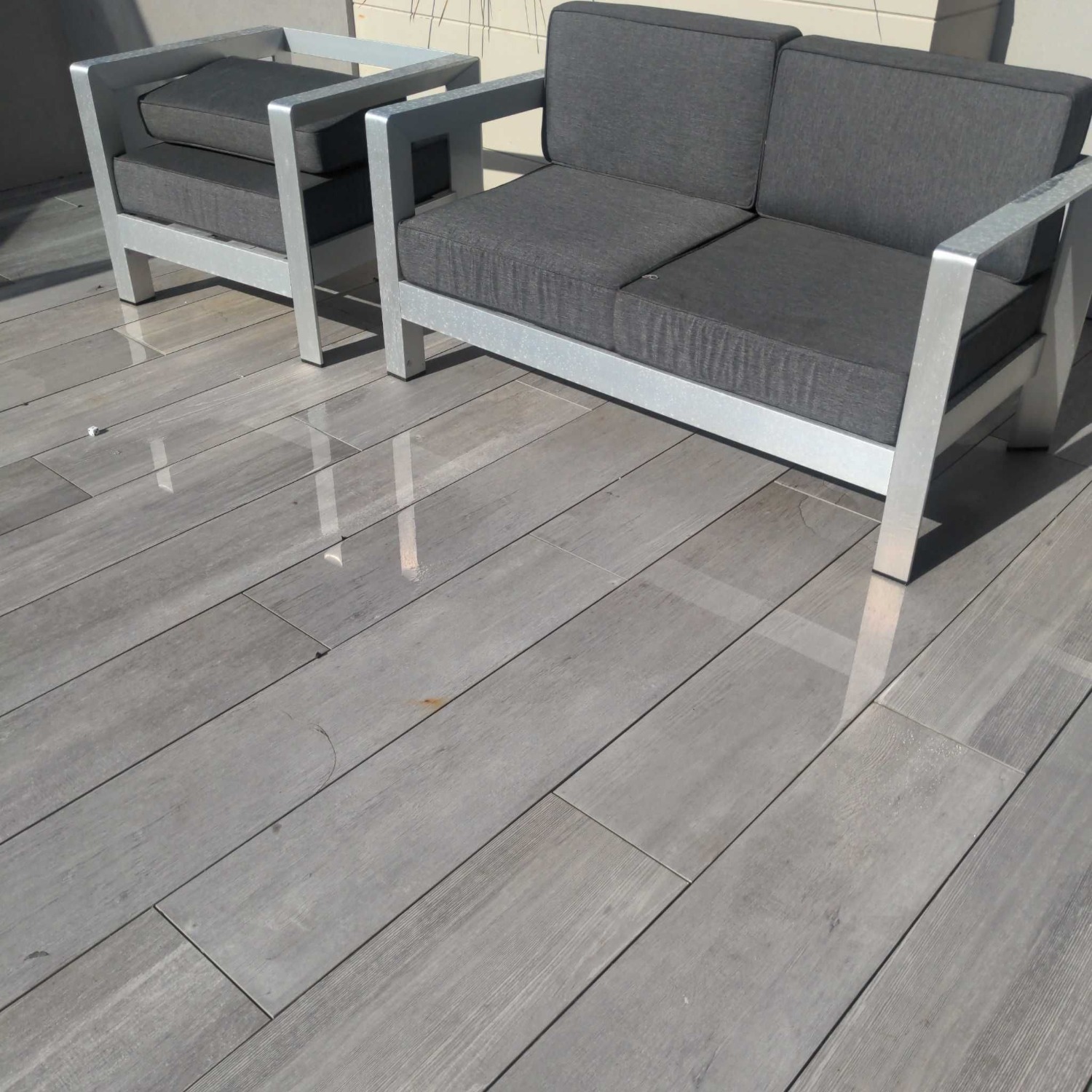 Christopher Knight Aviara Modern Gray Cushioned Sofa - image-1