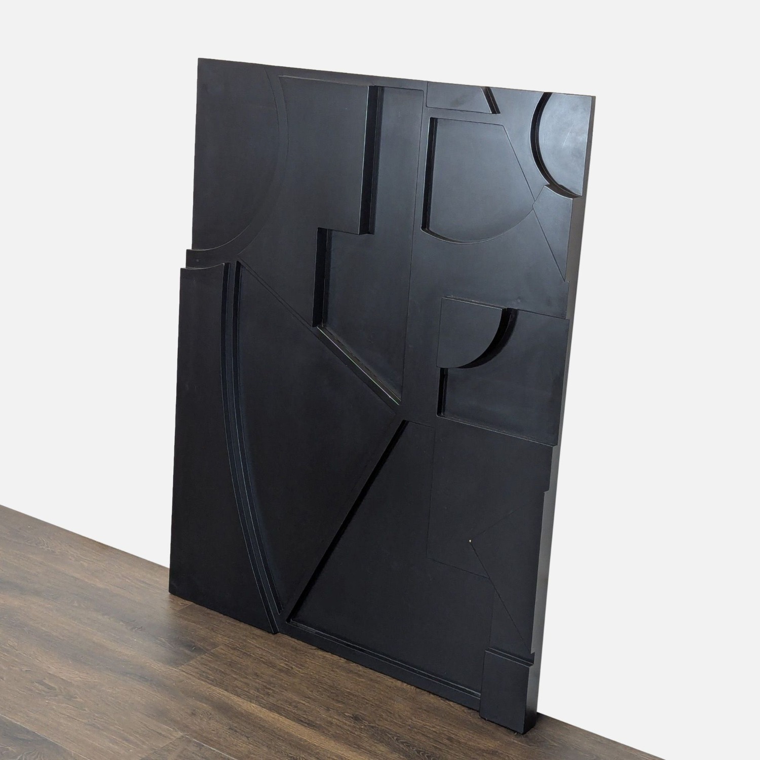 CB2 Racco I Modern Geometric Black Wall Art Panel - image-6