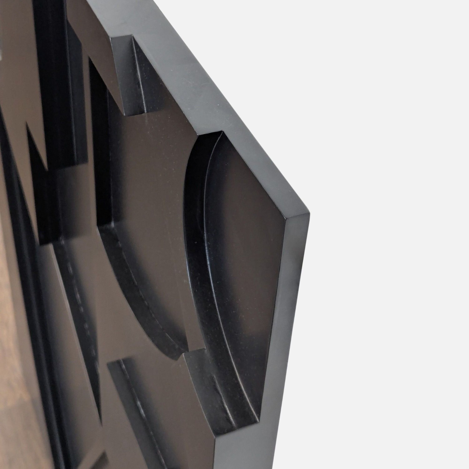 CB2 Racco I Modern Geometric Black Wall Art Panel - image-3