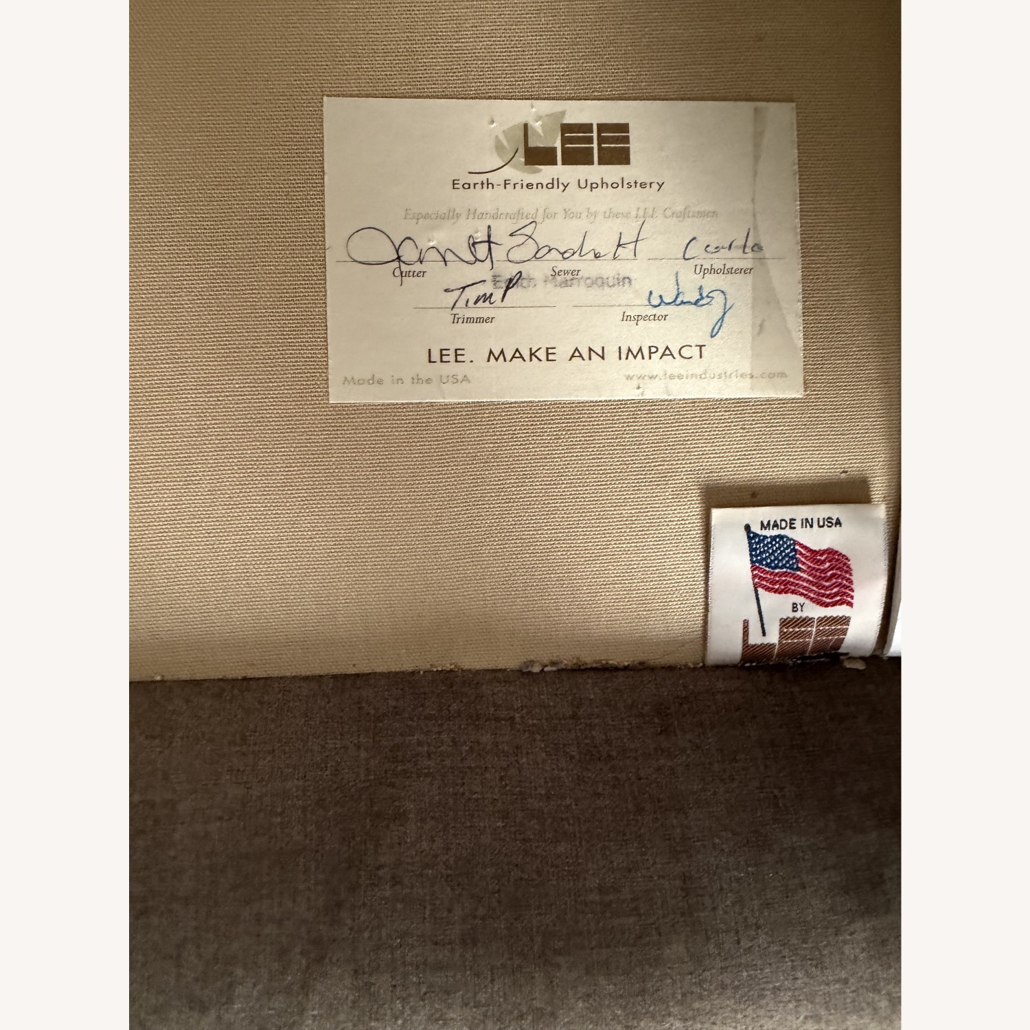 Lee Industries Light Brown 2 Piece Sectional - image-4