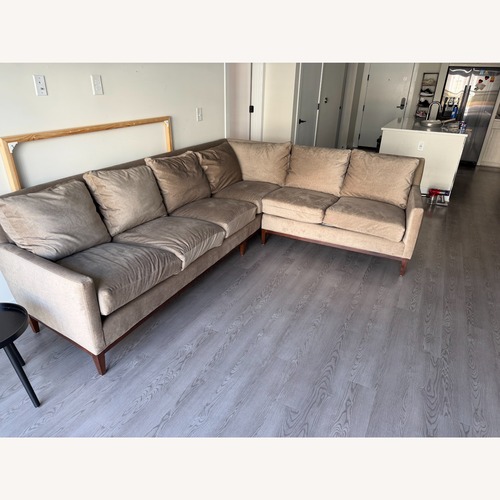 Used Lee Industries Light Brown 2 Piece Sectional for sale on AptDeco