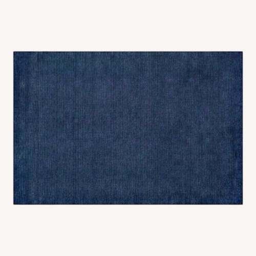 Used Crate & Barrel Baxter Blue Wool Area Rug 8' x 10' for sale on AptDeco