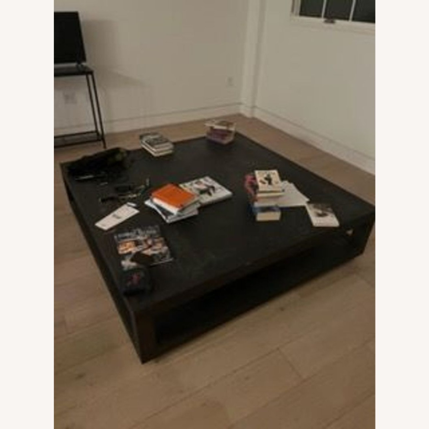 Square Wood Coffee Table with Shelf	 - image-8