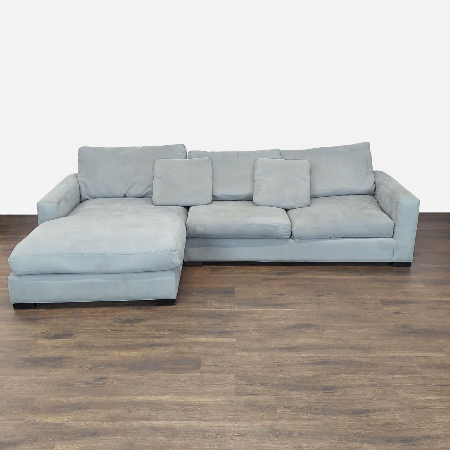 Room and Board Metro Gray Sectional Sofa - image-4