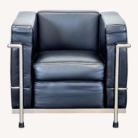 Design Within Reach LC2 Petit Modele Modern Black Armchair