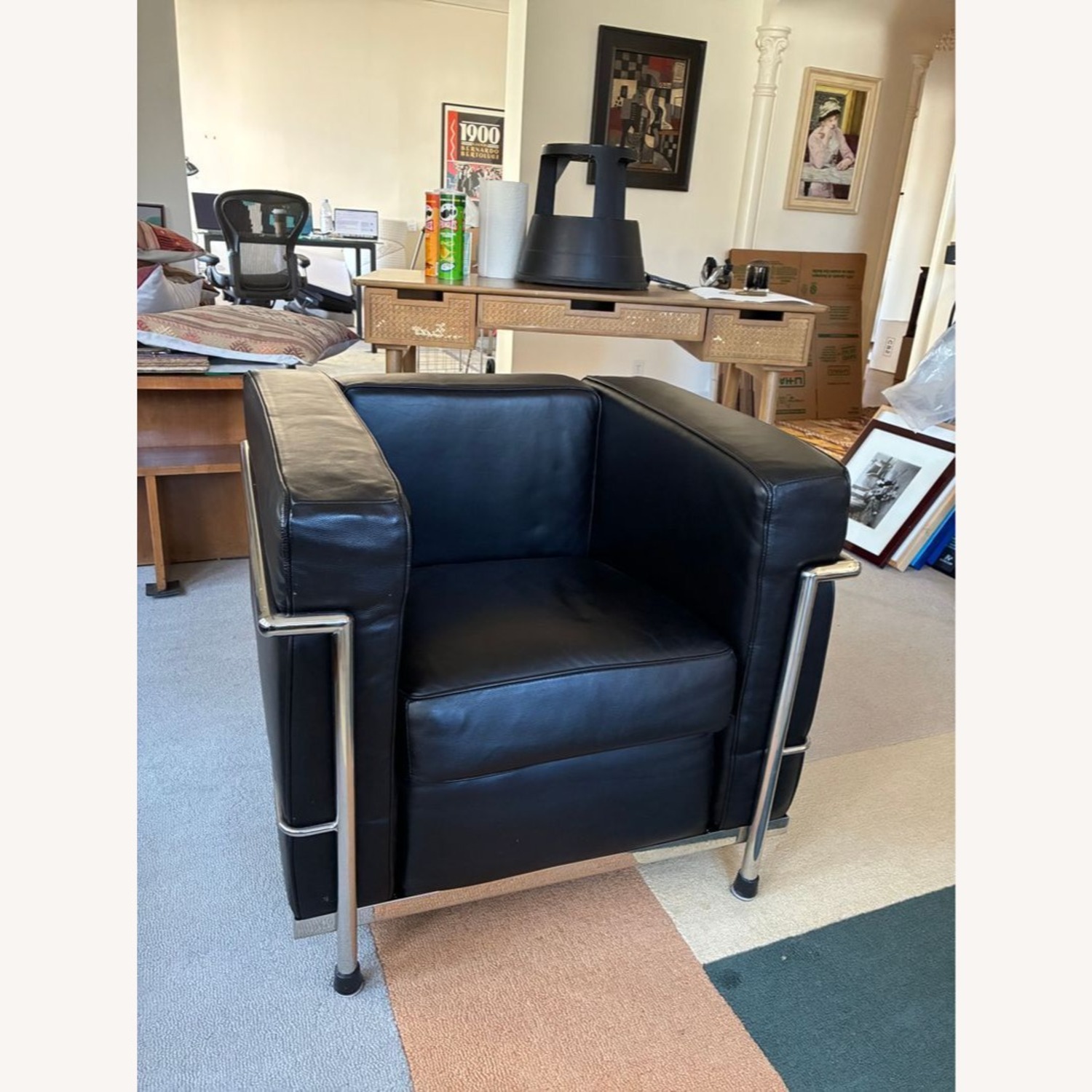 Design Within Reach LC2 Petit Modele Modern Black Armchair - image-1