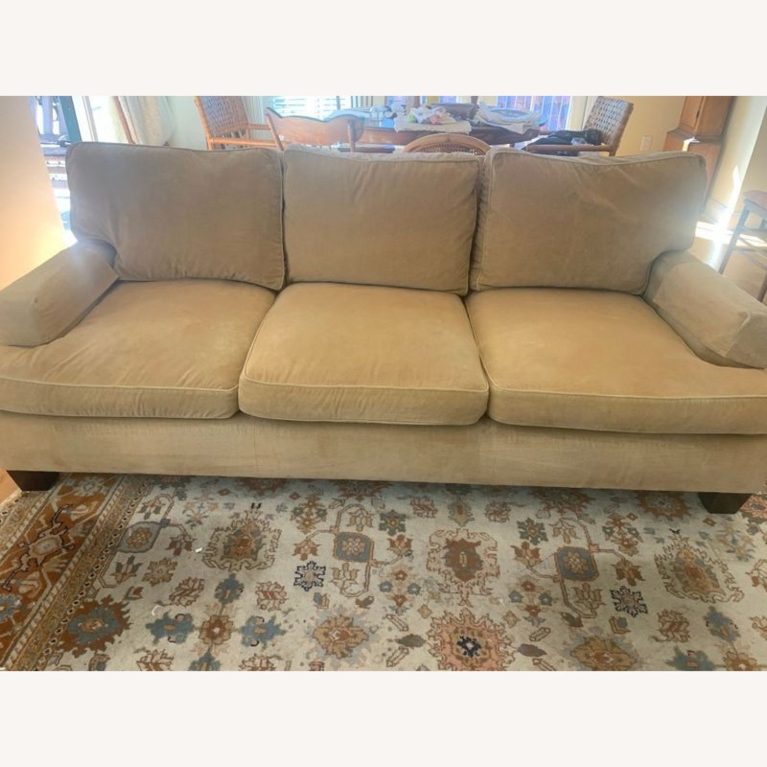 Baker 3-Seat Honey Gold Sofa - Plush Down Cushions - image-10