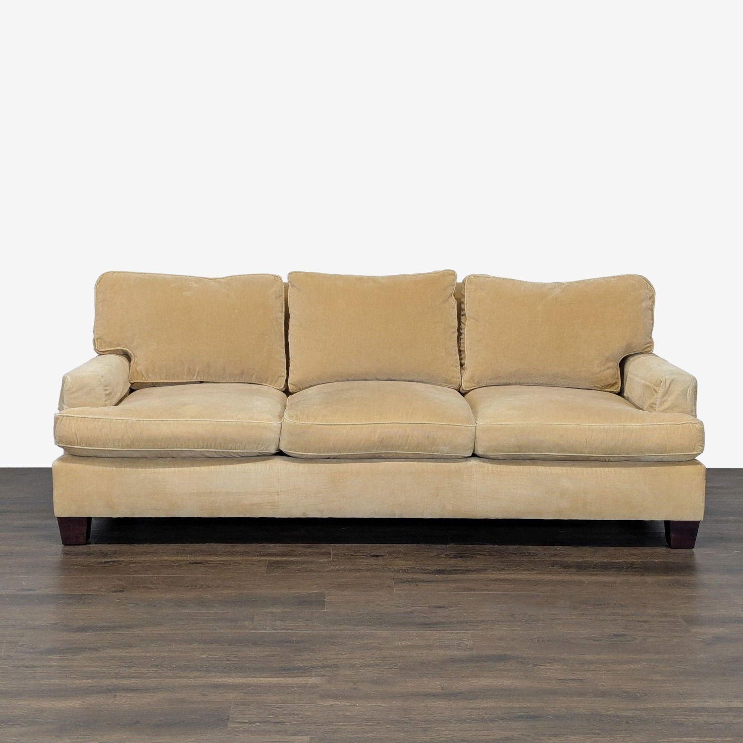 Baker 3-Seat Honey Gold Sofa - Plush Down Cushions - image-1