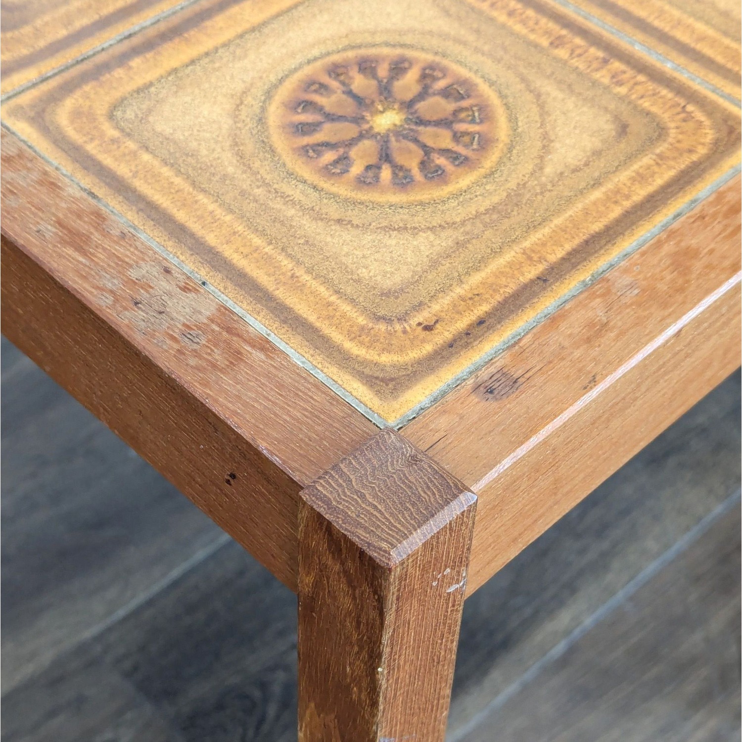 Vintage Mid-Century Tile Top Nesting Tables	 - image-10