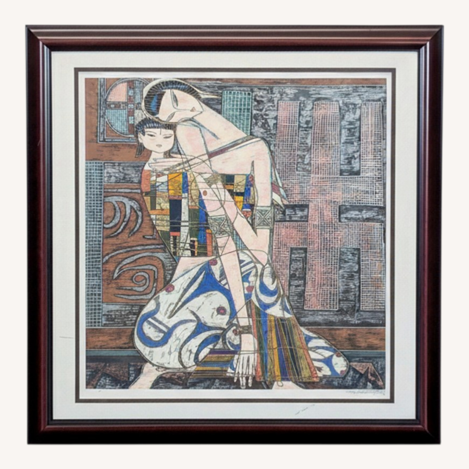Ting Shao Kuang ‚Mother & Child‚ Framed Art Print - image-0