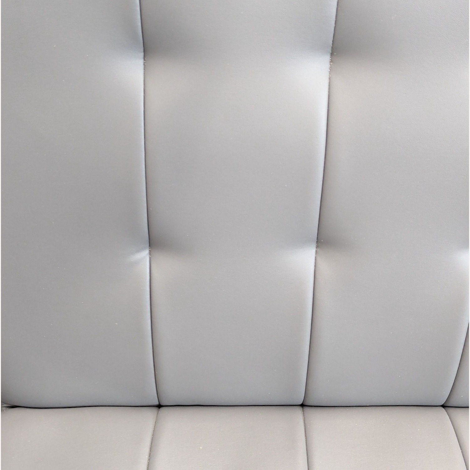 Modern Gray Faux Leather Sleeper Sofa - image-10