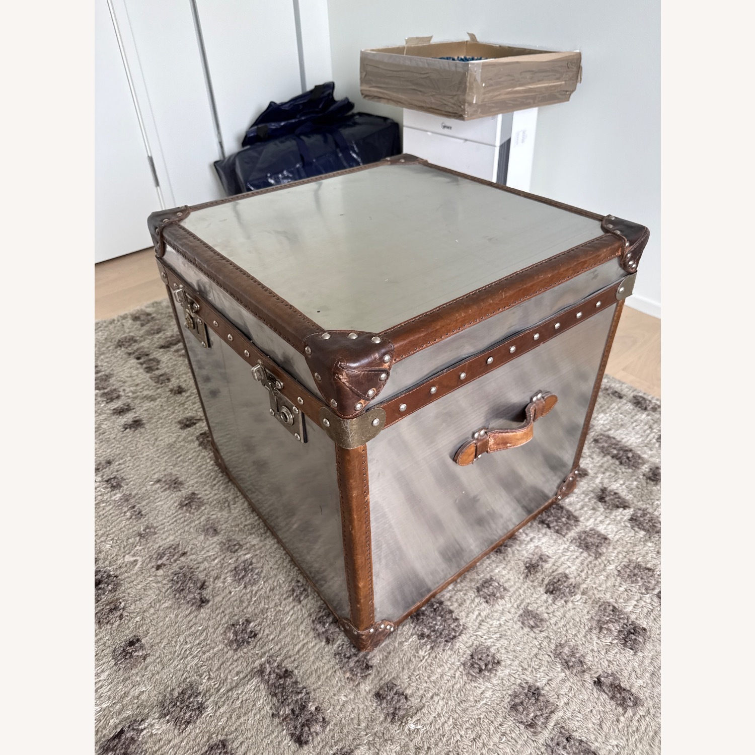 Vintage/Antique Silver Metal Chest - image-7