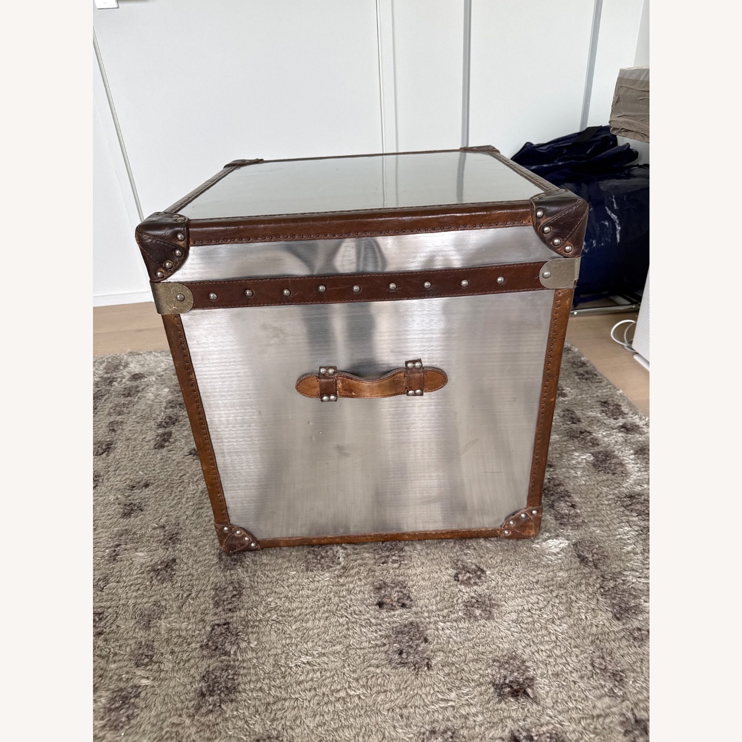 Vintage/Antique Silver Metal Chest - image-3