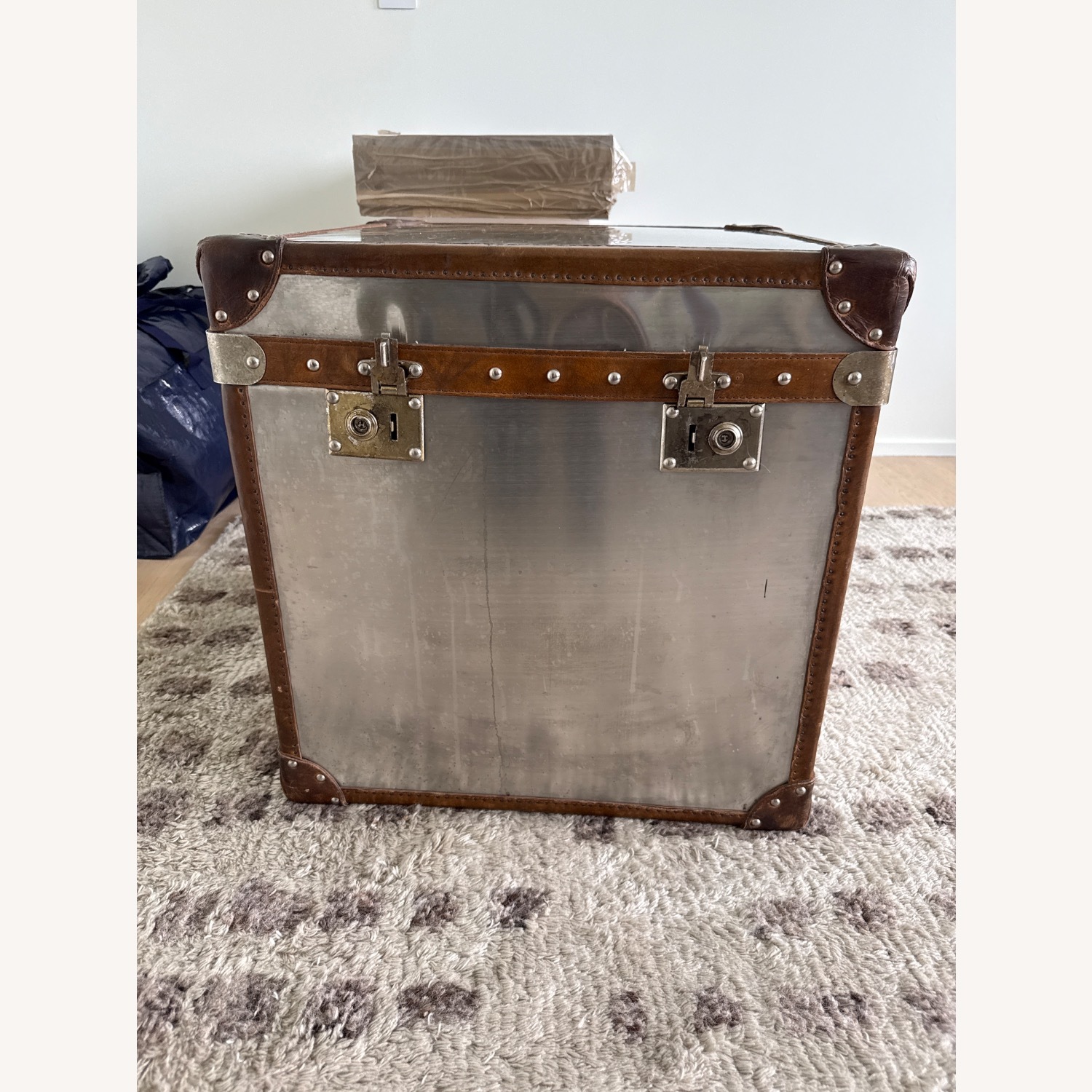 Vintage/Antique Silver Metal Chest - image-1