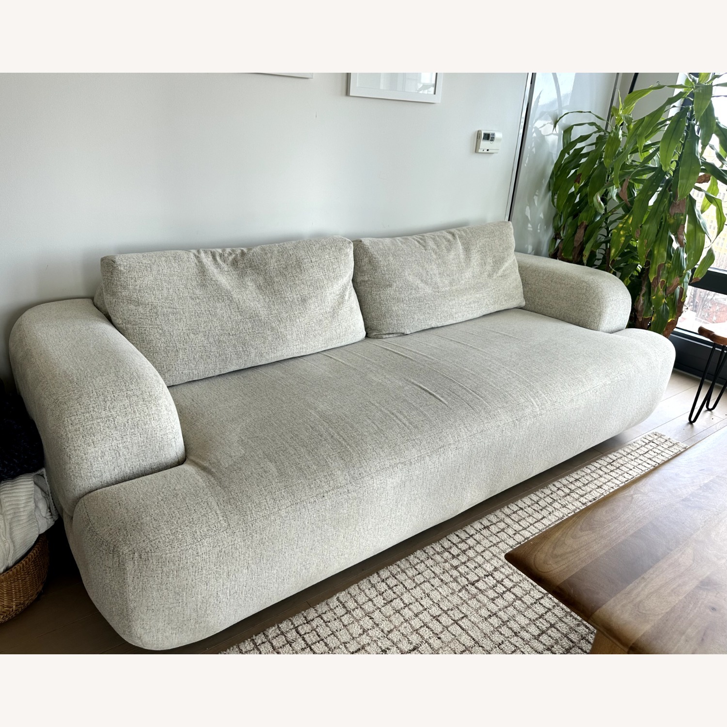 Create Comfort Benito Natural Fabric 3+ Seater Sofa - image-2