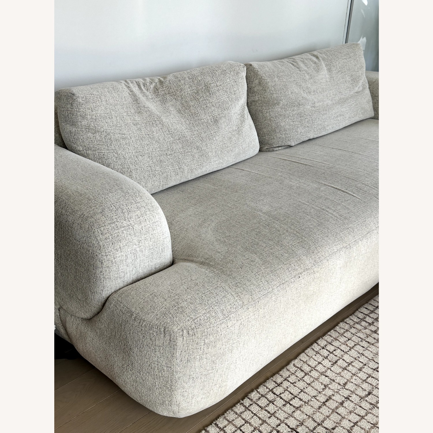 Create Comfort Benito Natural Fabric 3+ Seater Sofa - image-6