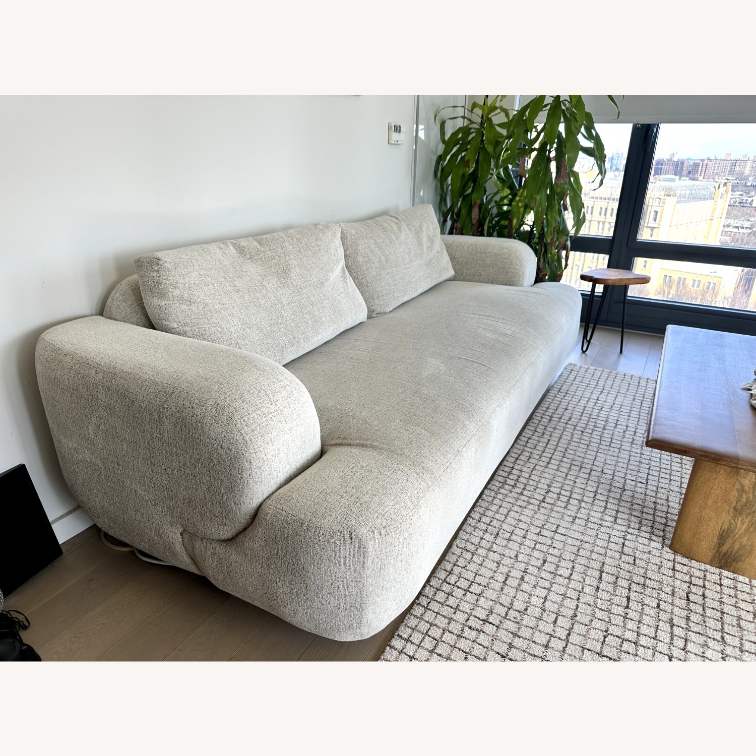 Create Comfort Benito Natural Fabric 3+ Seater Sofa - image-4