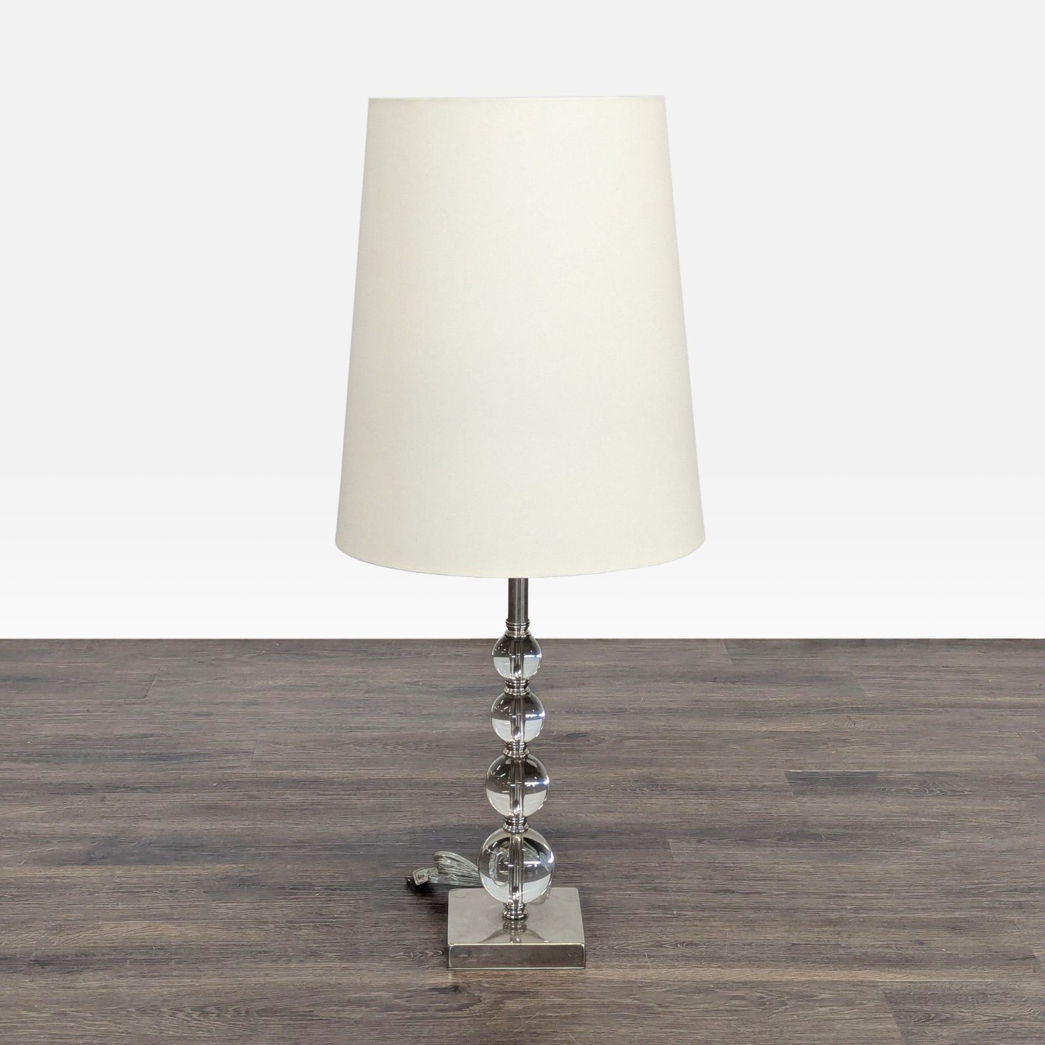 Ikea Modern Table Lamp with Clear Glass Ball Base - image-6
