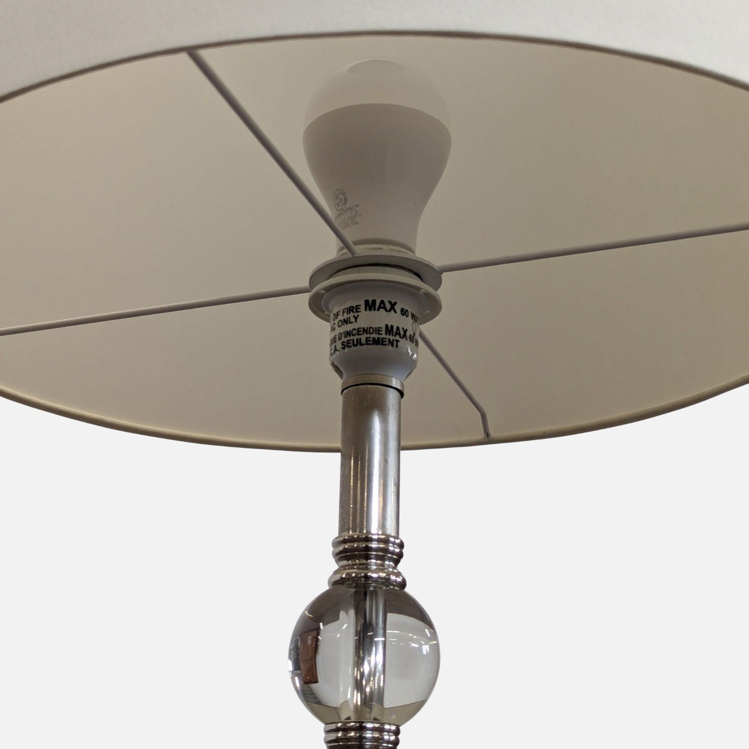 Ikea Modern Table Lamp with Clear Glass Ball Base - image-5