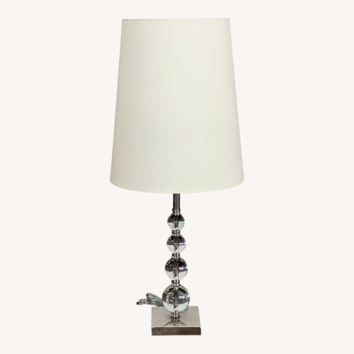Ikea Modern Table Lamp with Clear Glass Ball Base - image-0
